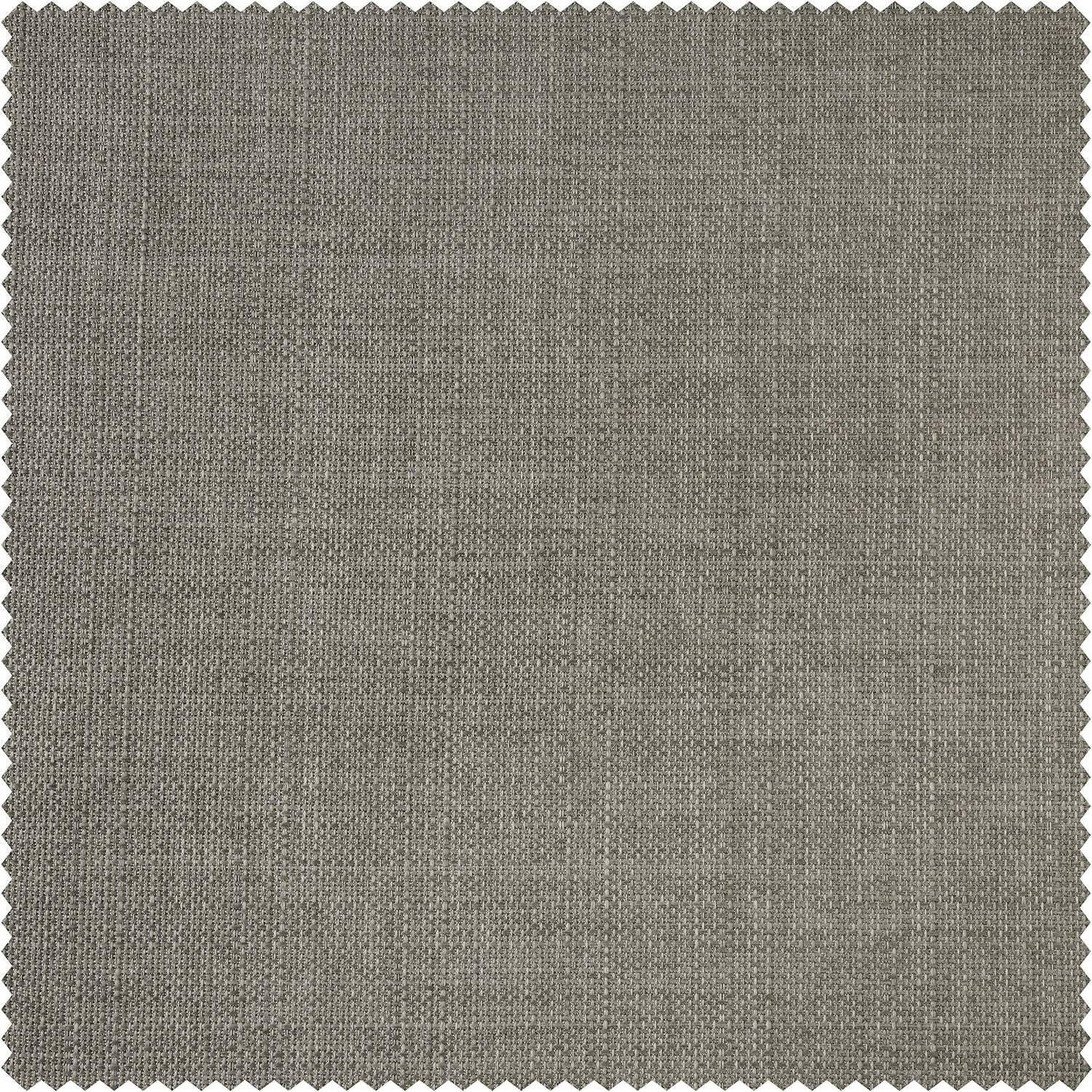 Fossil Grey Italian Faux Linen Custom Curtain