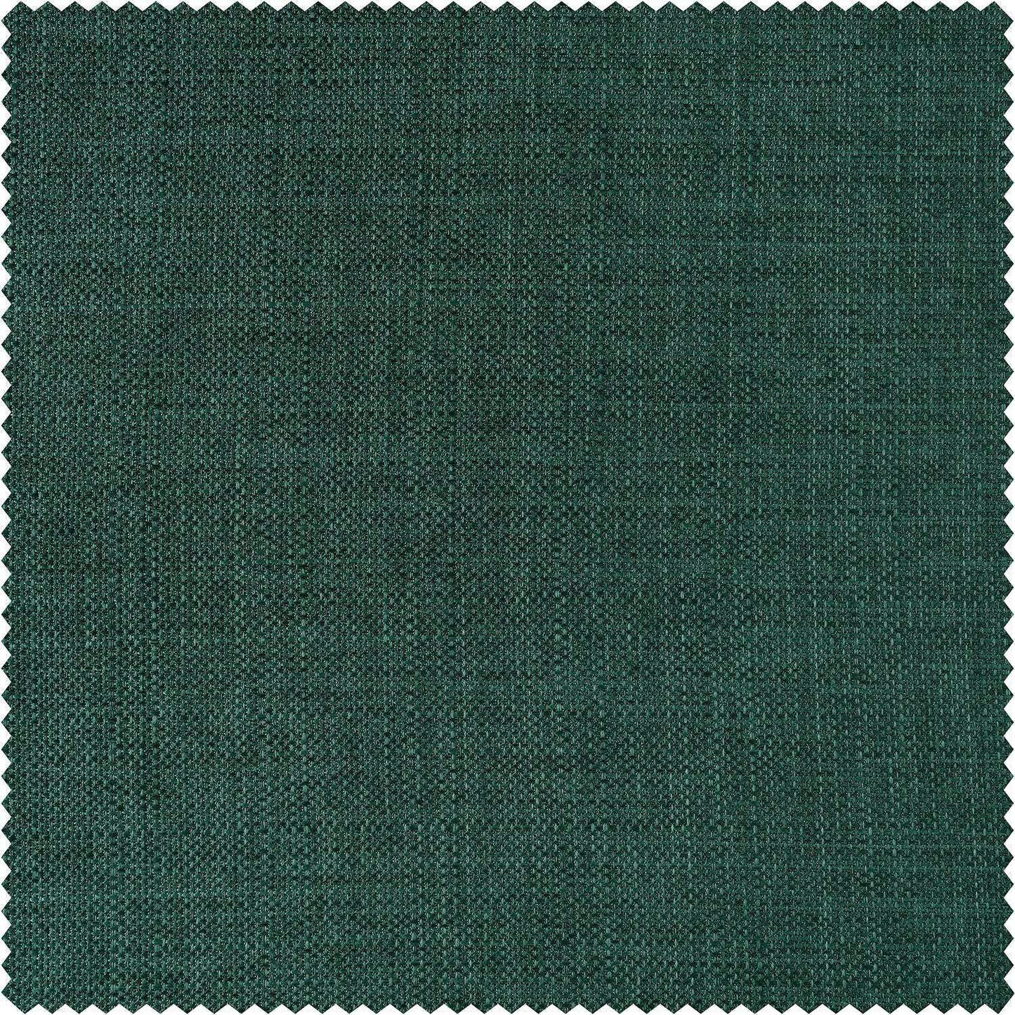 Empire Green Italian Faux Linen Custom Curtain