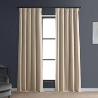 Safari Tan Faux Linen Hotel Blackout Curtain - HalfPriceDrapes.com