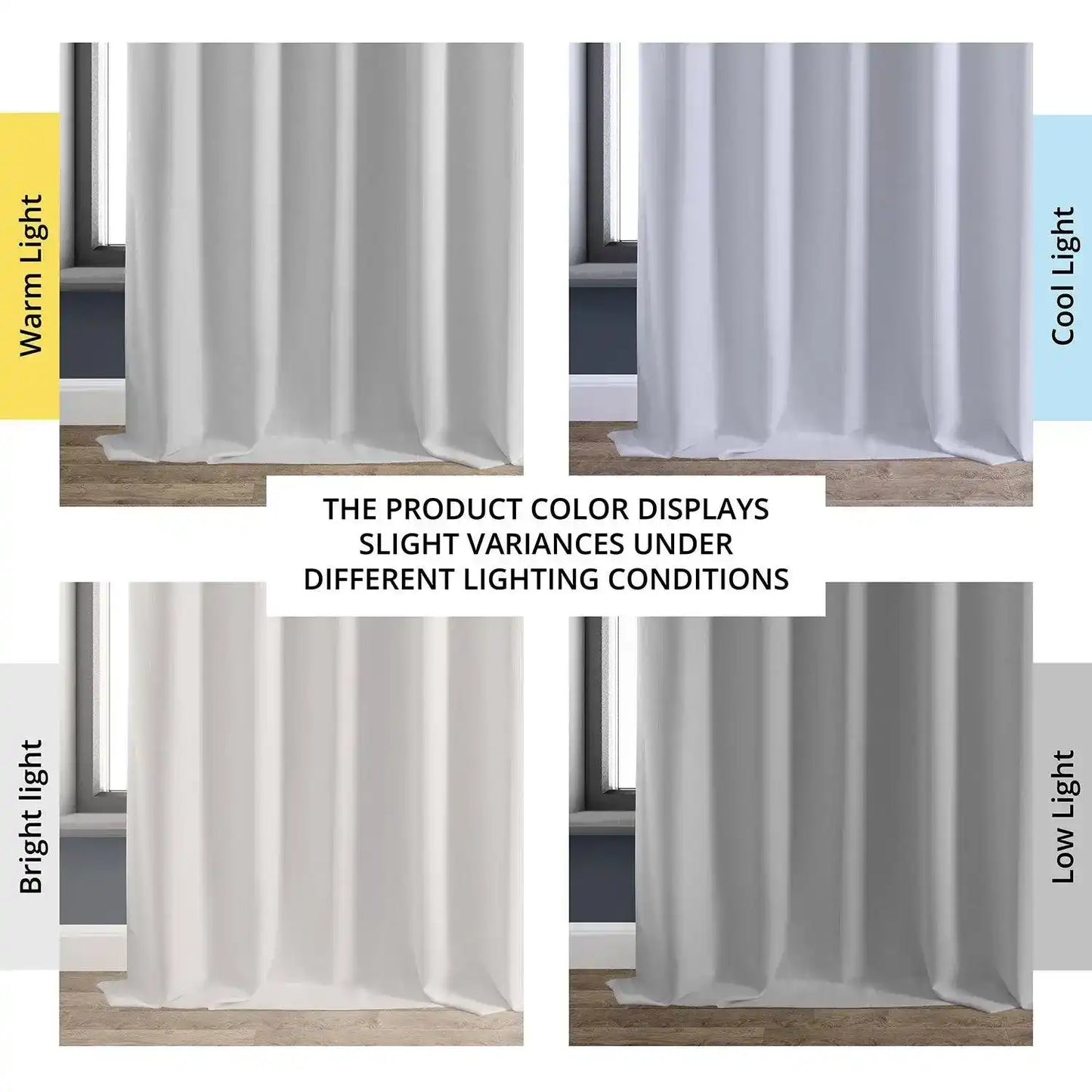Mission White Faux Linen Hotel Blackout Curtain - HalfPriceDrapes.com
