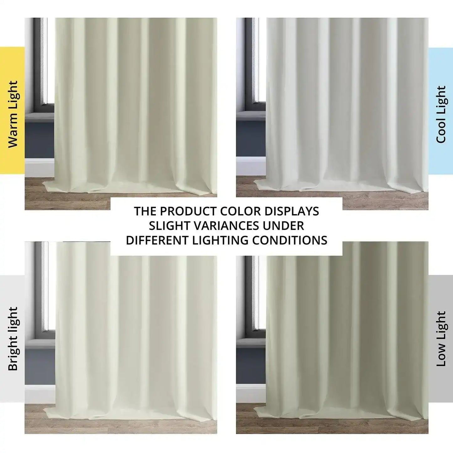 Excursion Ivory Faux Linen Hotel Blackout Curtain - HalfPriceDrapes.com