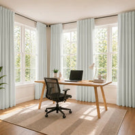 Starlight Off White Thermal Cross Linen Weave Custom Curtain