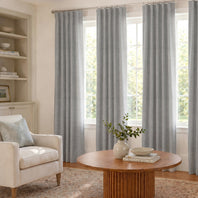 Millennial Grey Thermal Cross Linen Weave Custom Curtain
