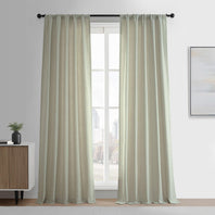 Greige Simply Faux Linen Curtain Pair (2 Panels) - HalfPriceDrapes.com