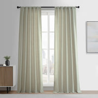 Greige Simply Faux Linen Curtain Pair (2 Panels) - HalfPriceDrapes.com