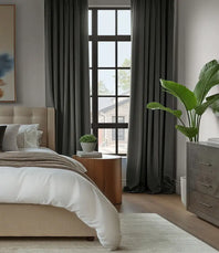 Gunmetal Grey Signature Velvet Custom Curtain
