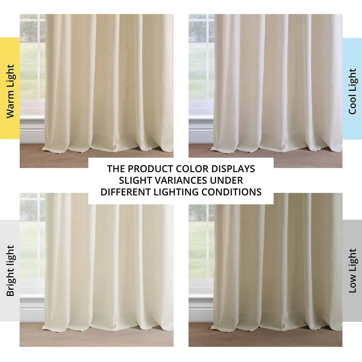Ancient Ivory French Linen Curtain - HalfPriceDrapes.com