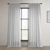 Bright White Euro Linen Curtain - HalfPriceDrapes.com