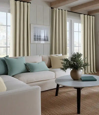 Light Beige Performance Linen Custom Curtain