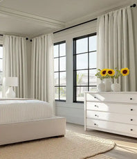 Malted Cream Heavy Faux Linen Custom Curtain