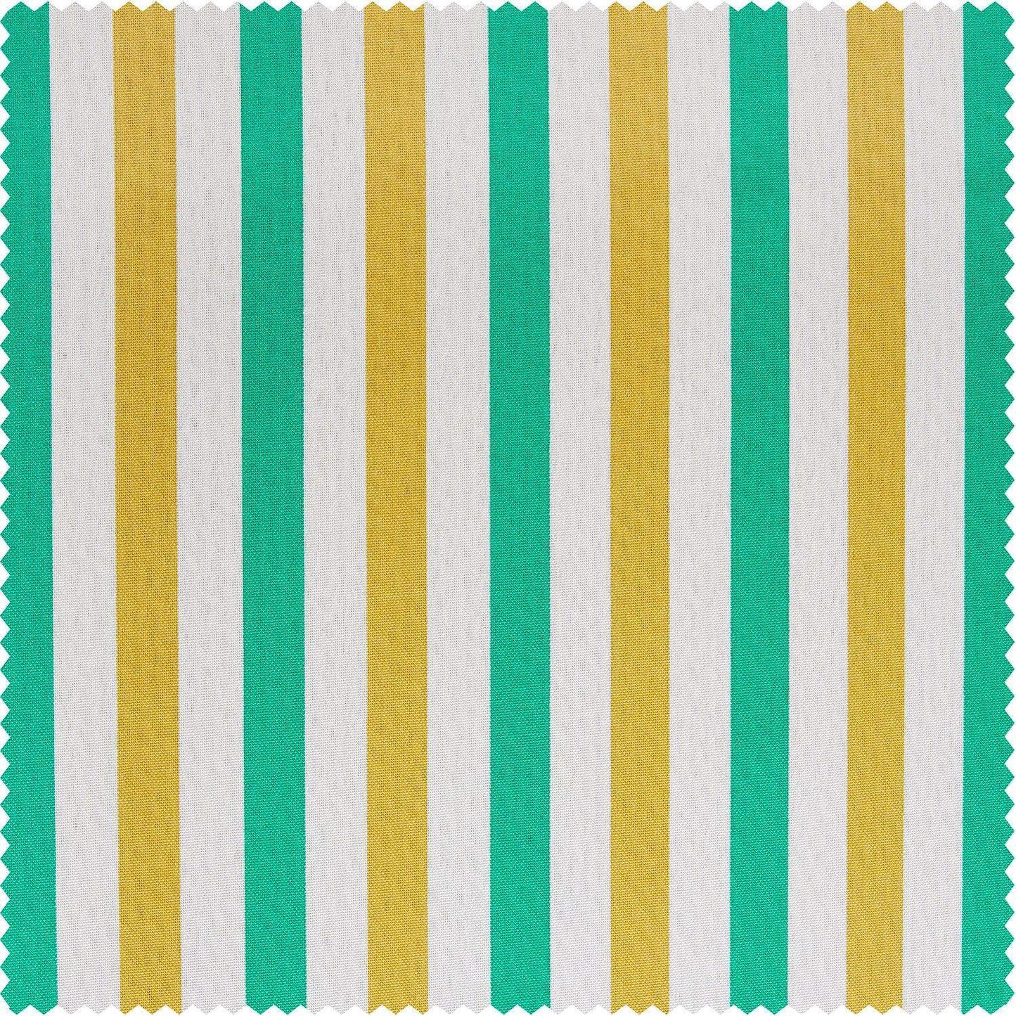 Tropical Sunrise Multi Green & Yellow Striped Villanova Outdoor Swatch