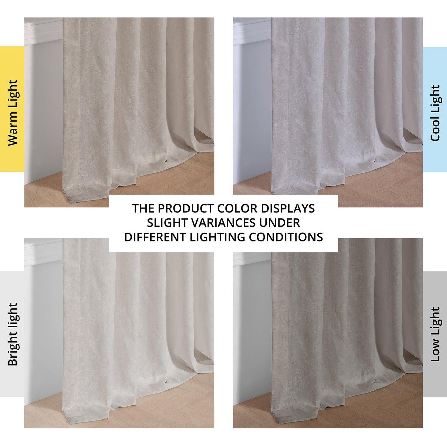 Nature's light tan Geometric Cotton Craft Sheer Curtain Pair (2 Panels) - HalfPriceDrapes.com