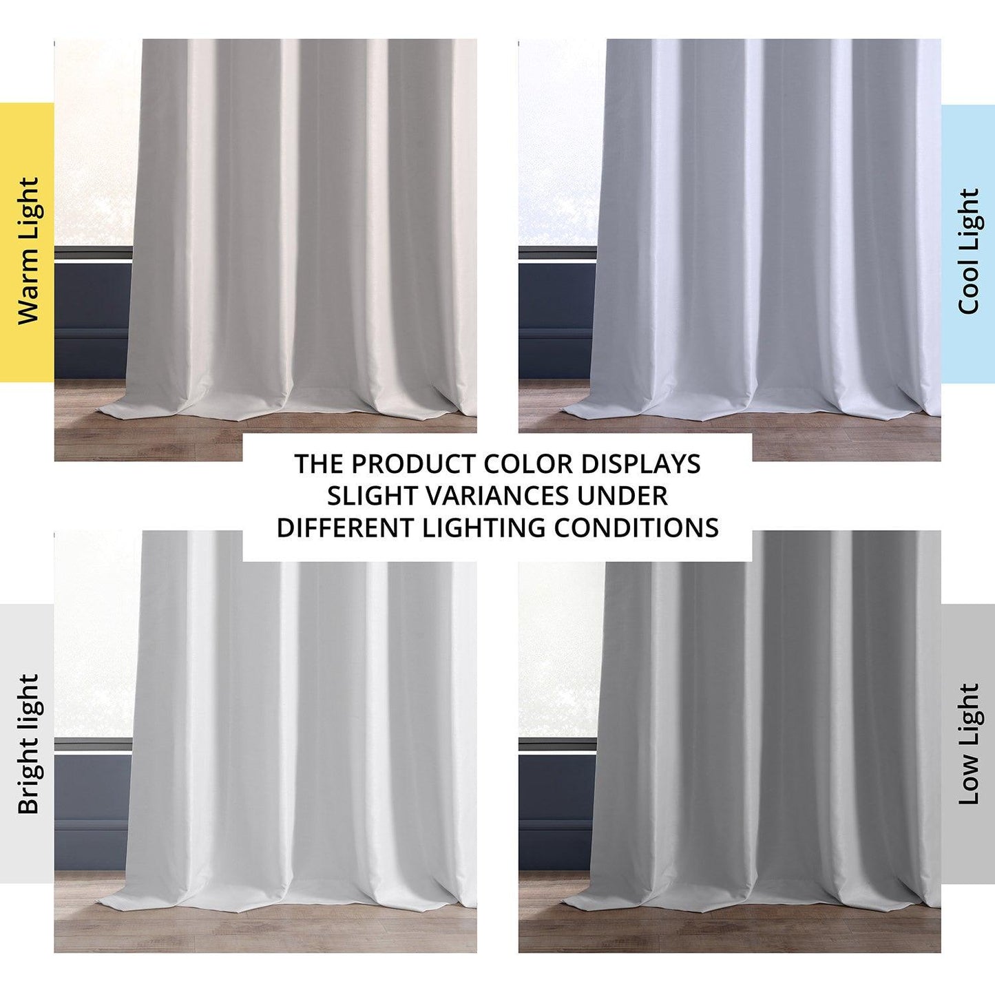 Ice Grommet Vintage Textured Faux Dupioni Silk Blackout Curtain - HalfPriceDrapes.com