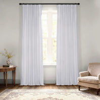 Ice Vintage Textured Faux Dupioni Silk Room Darkening Curtain