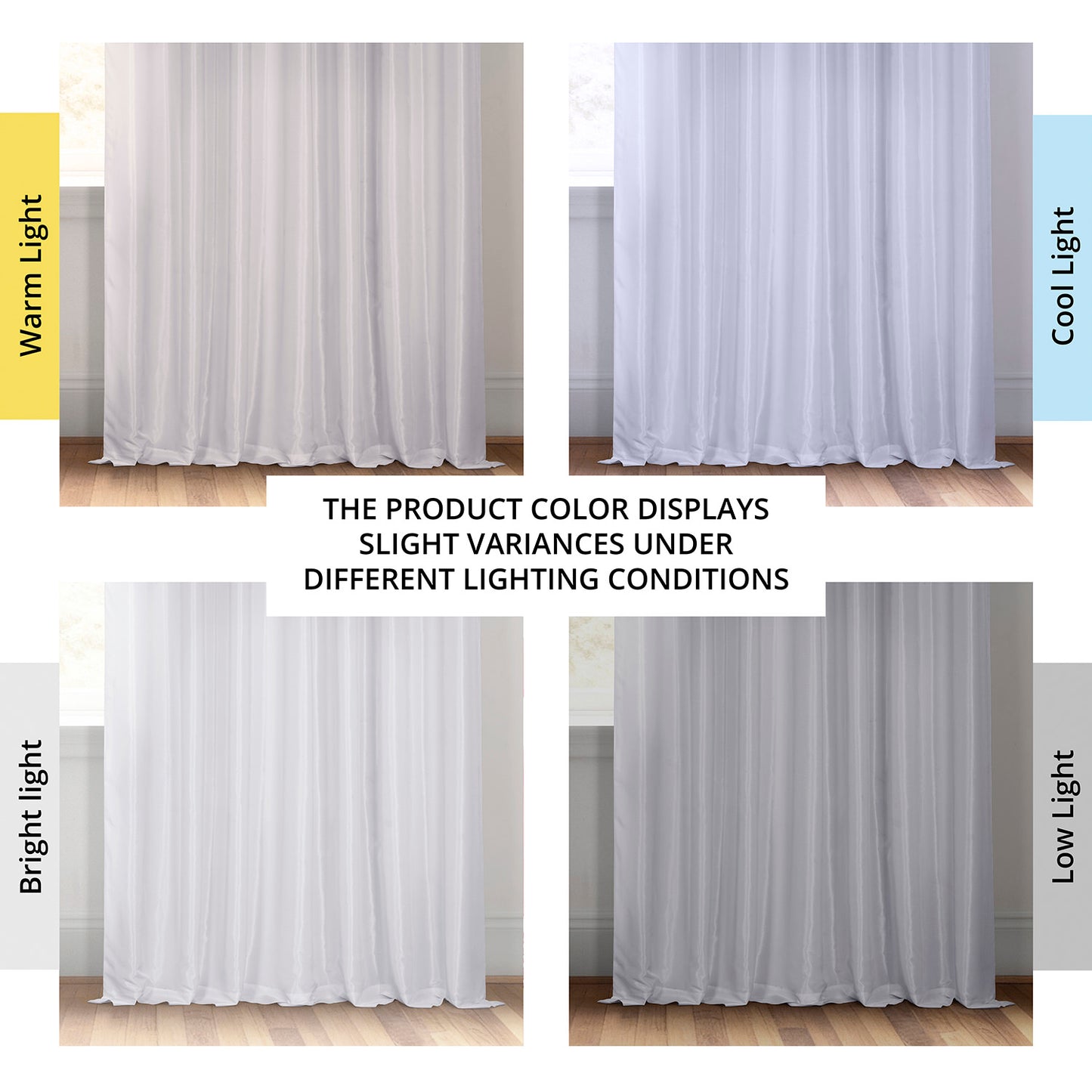 Ice Extra Wide Vintage Textured Faux Dupioni Silk Blackout Curtain