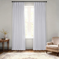 Ice Pinch Pleat Vintage Textured Faux Dupioni Silk Blackout Curtain