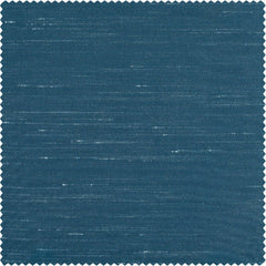 Oceanside Blue Vintage Textured Faux Dupioni Silk Tie-Up Window Shade