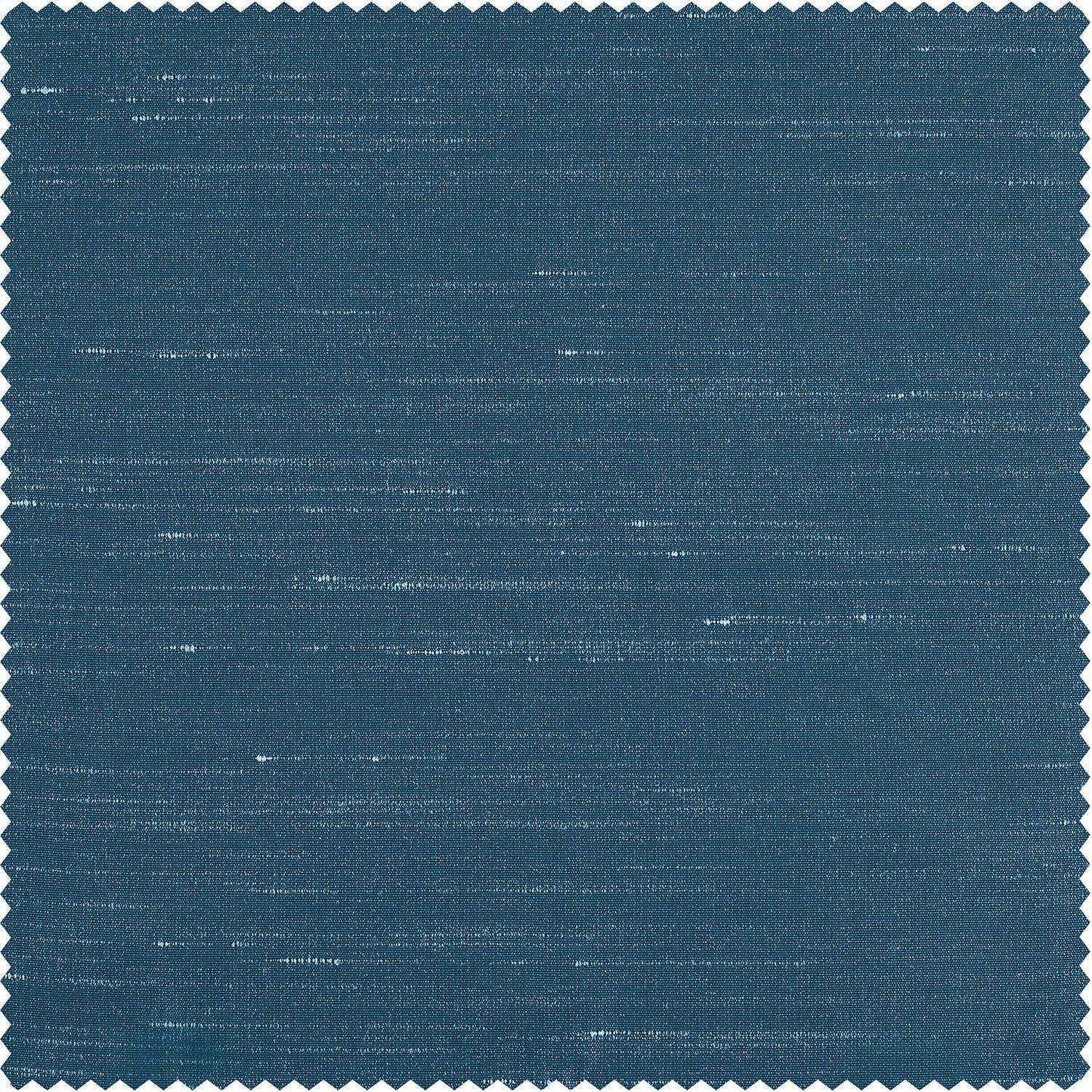 Oceanside Blue Vintage Textured Faux Dupioni Silk Swatch - HalfPriceDrapes.com