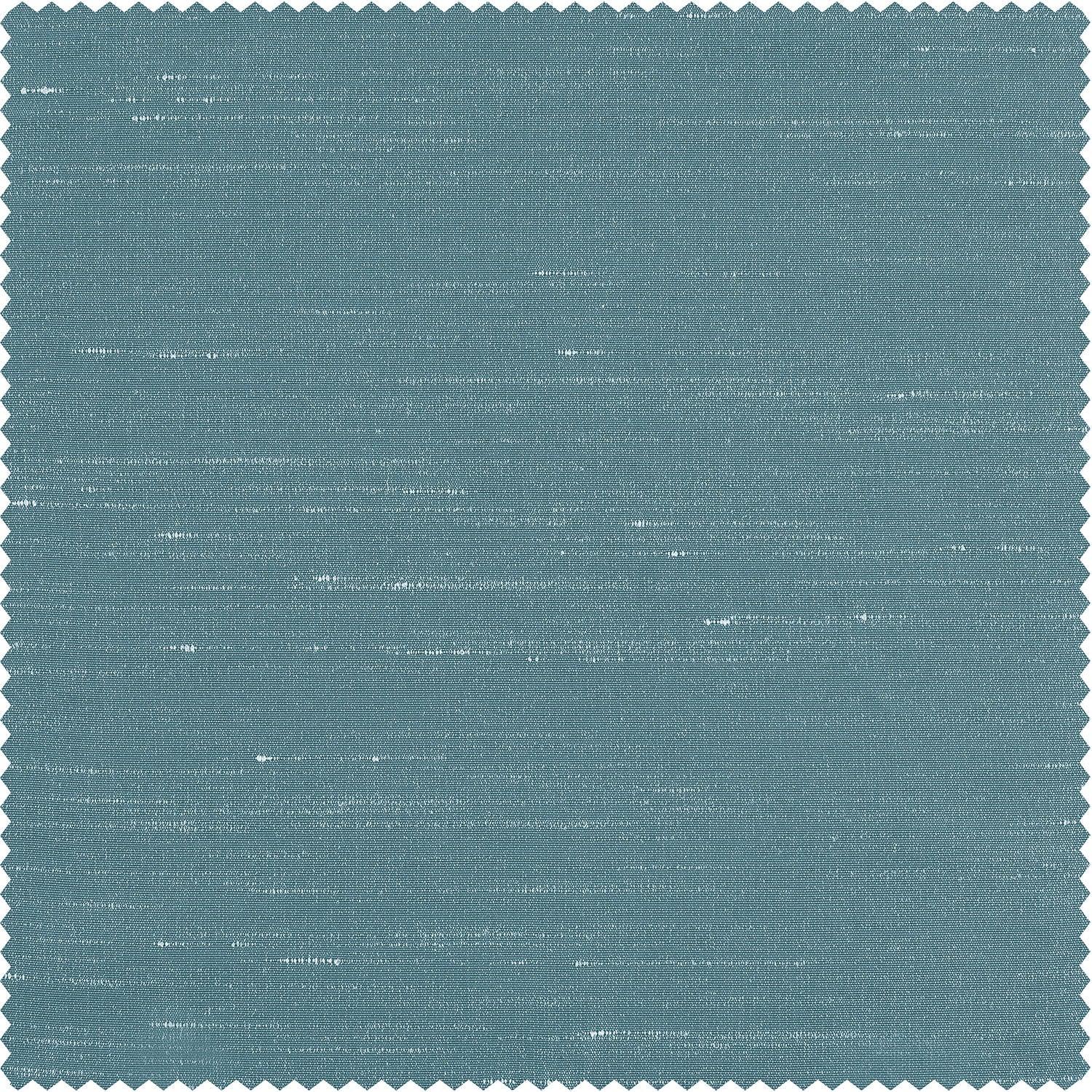 Nassau Blue Vintage Textured Faux Dupioni Silk Curtain