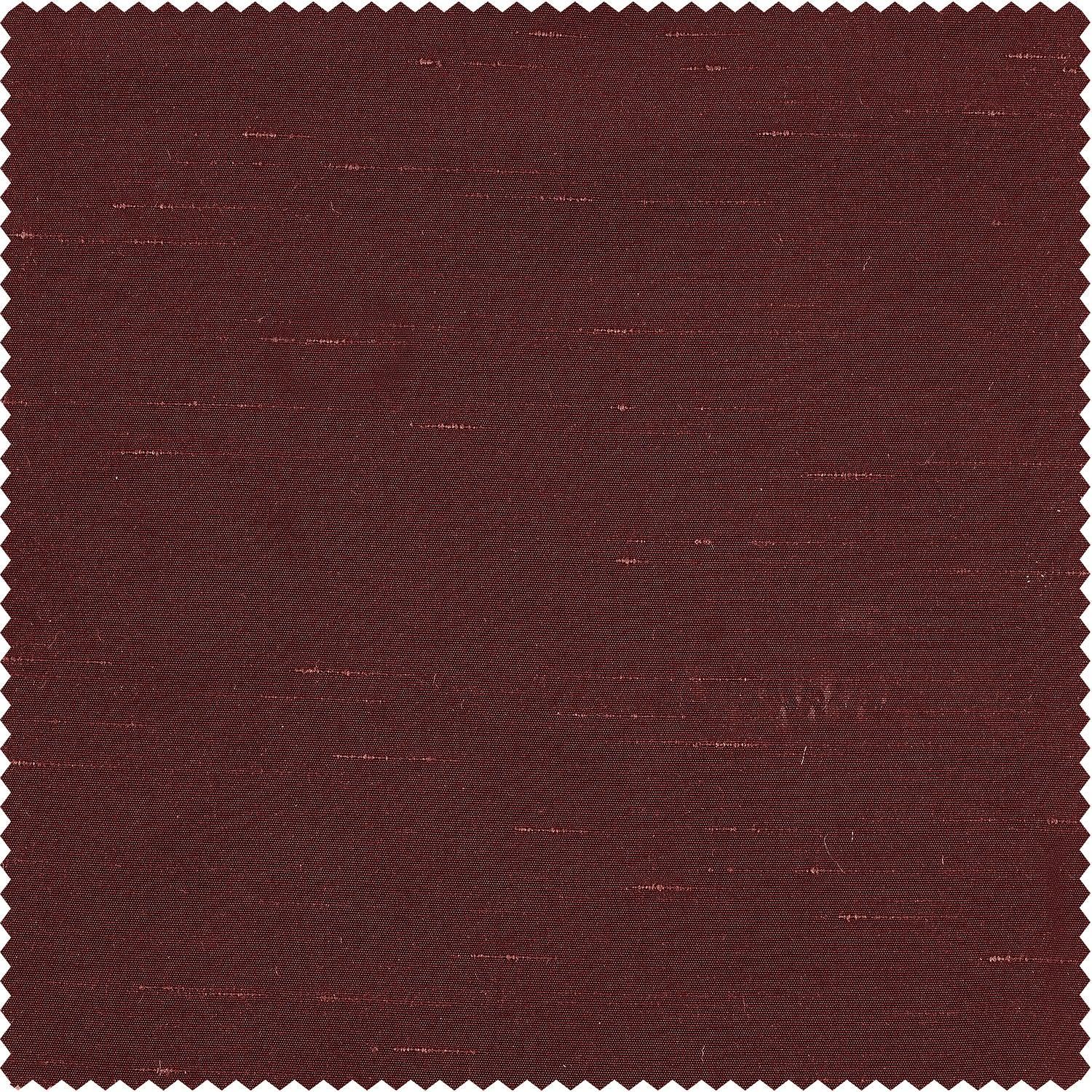 Ruby Vintage Textured Faux Dupioni Silk Custom Curtain