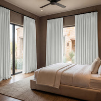 Off White Performance Linen Custom Curtain