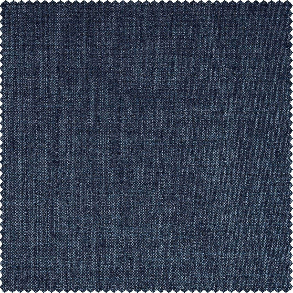 Dark Blue Performance Linen Custom Curtain