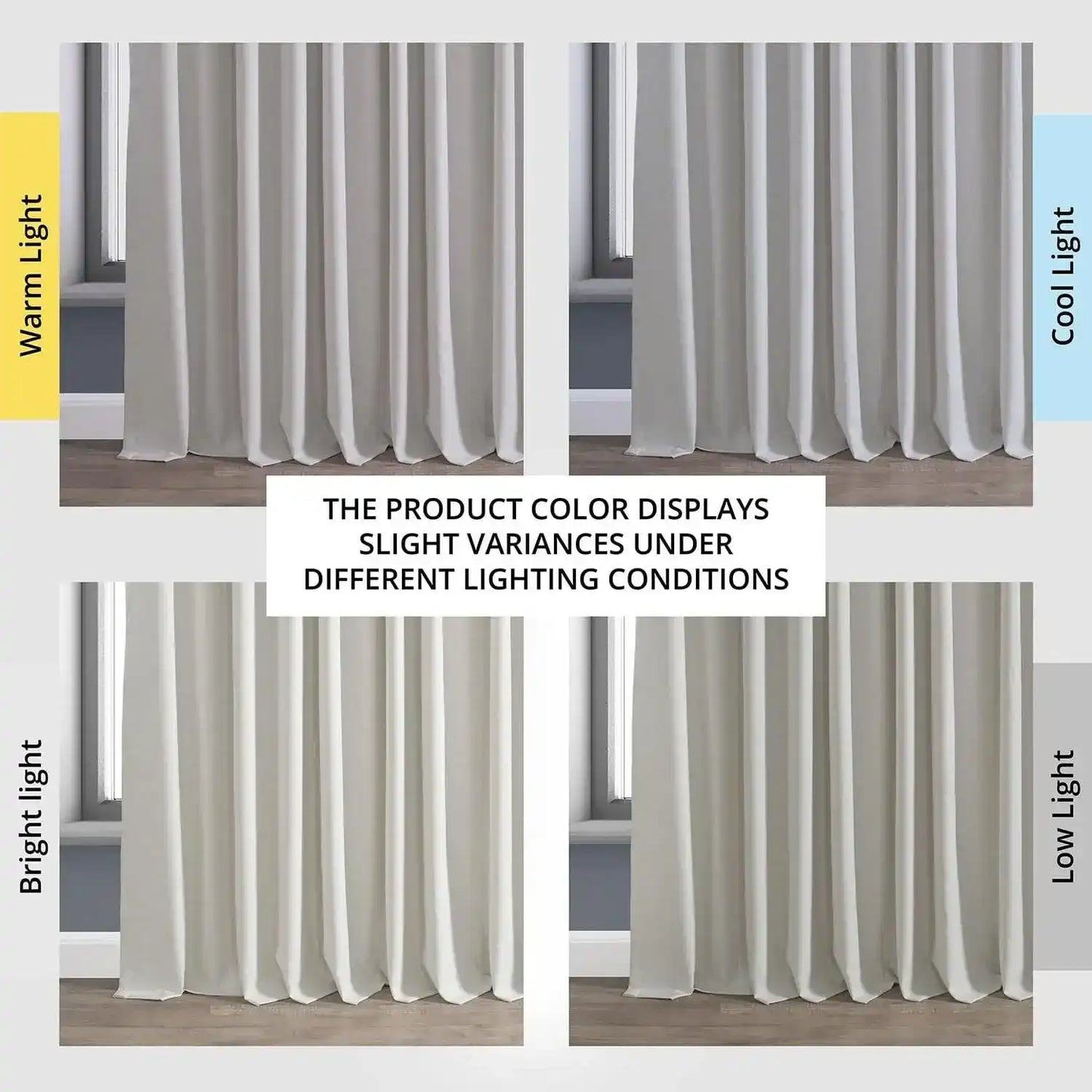 Warm White Extra Wide Performance Linen Hotel Blackout Curtain - HalfPriceDrapes.com
