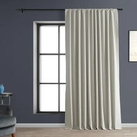 Warm White Extra Wide Performance Linen Hotel Blackout Curtain - HalfPriceDrapes.com