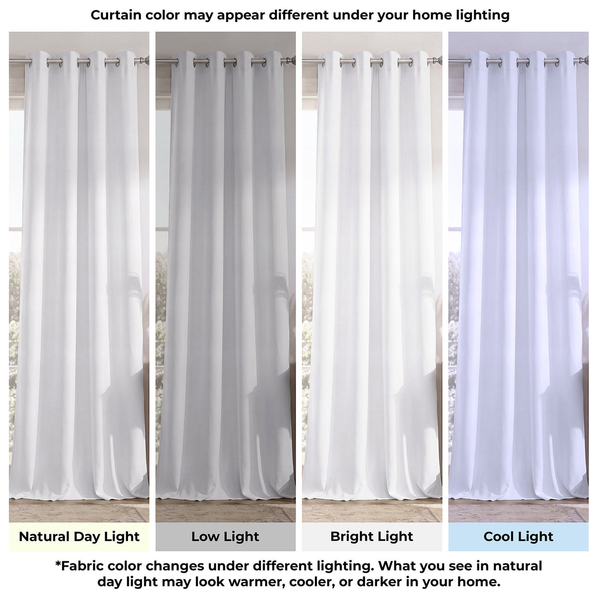 White Grommet Performance Linen Hotel Blackout Curtain