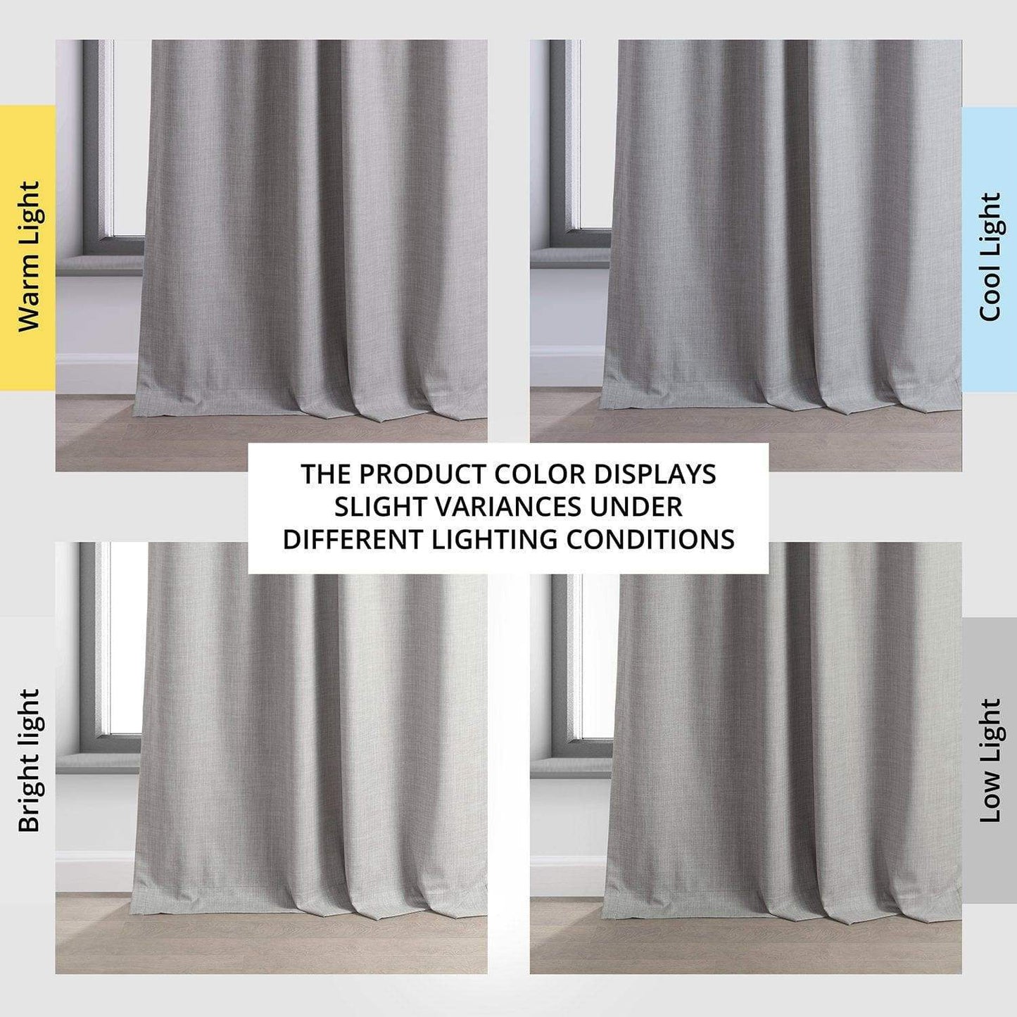 Dark Greige Performance Linen Hotel Blackout Curtain - HalfPriceDrapes.com