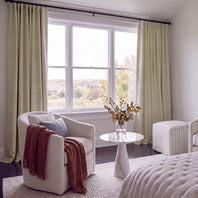 Light Beige Performance Linen Hotel Blackout Curtain