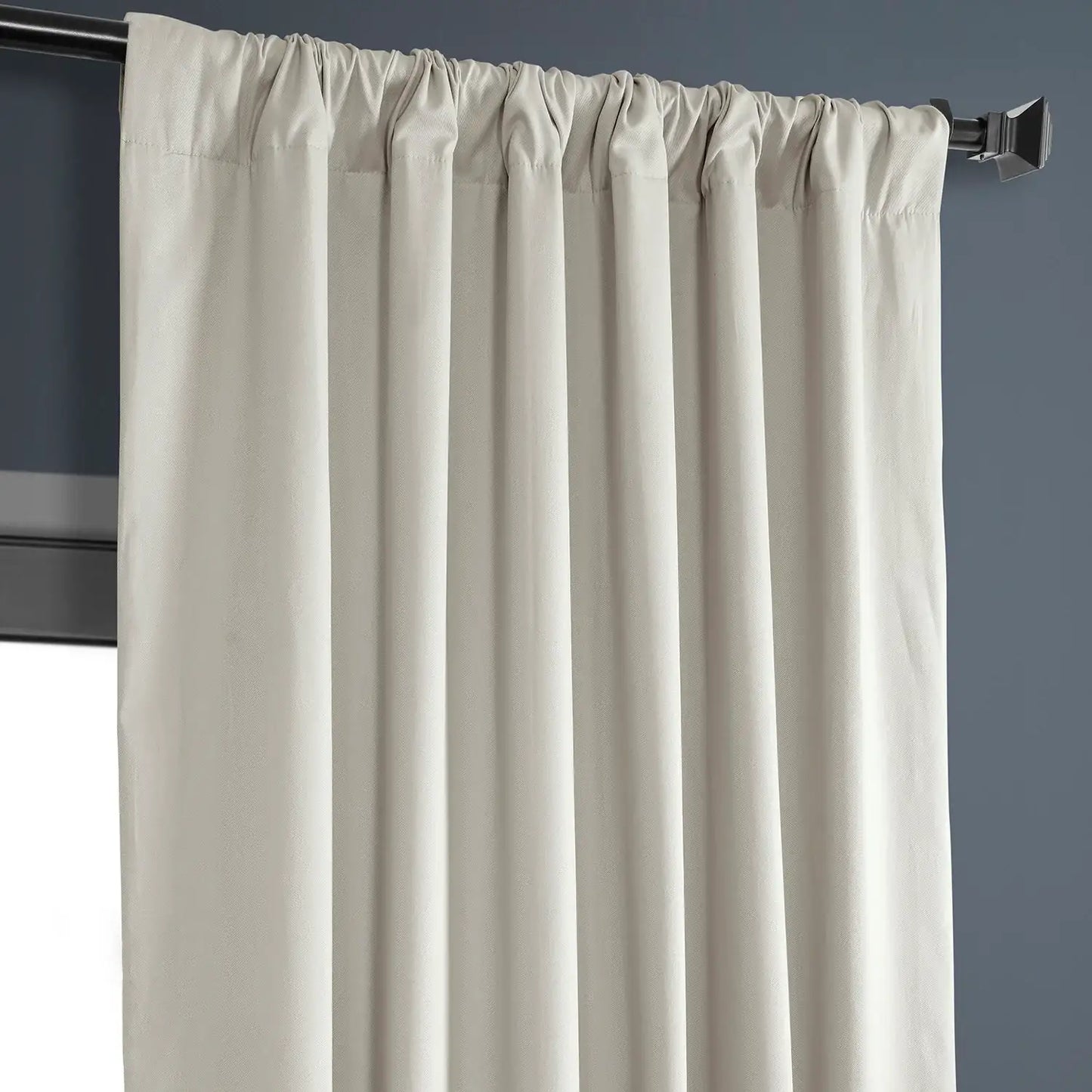 Hazelwood Beige Solid Cotton Custom Curtain