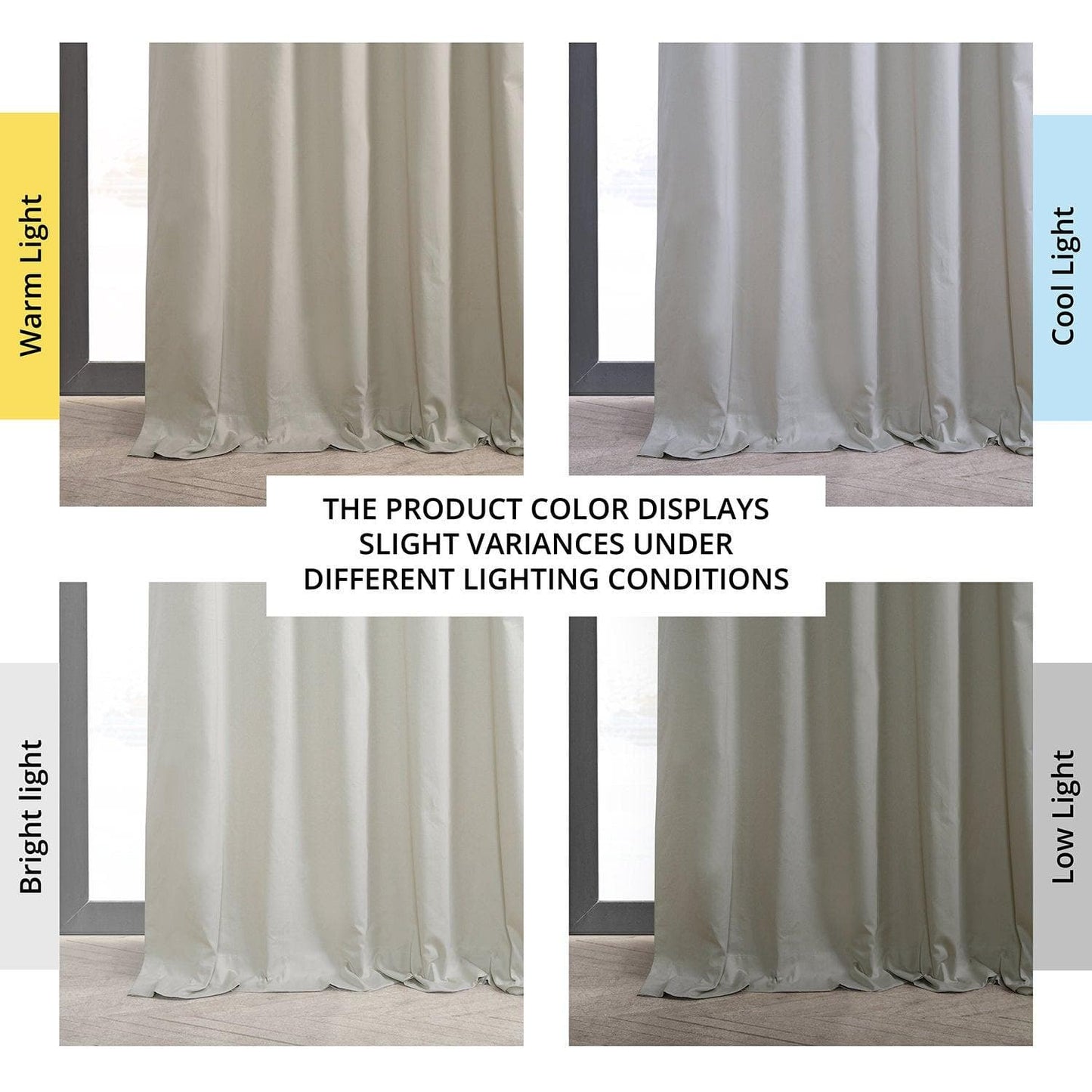 Light Greige Solid Cotton Hotel Blackout Curtain - HalfPriceDrapes.com