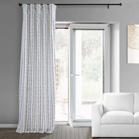 Sharkskin Black Striped Printed Cotton Custom Curtain - HalfPriceDrapes.com