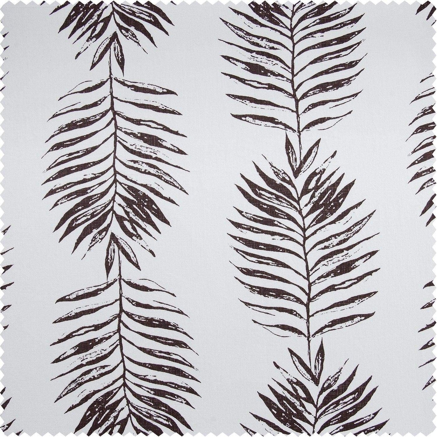 Sago Nut Brown Printed Cotton Custom Curtain - HalfPriceDrapes.com