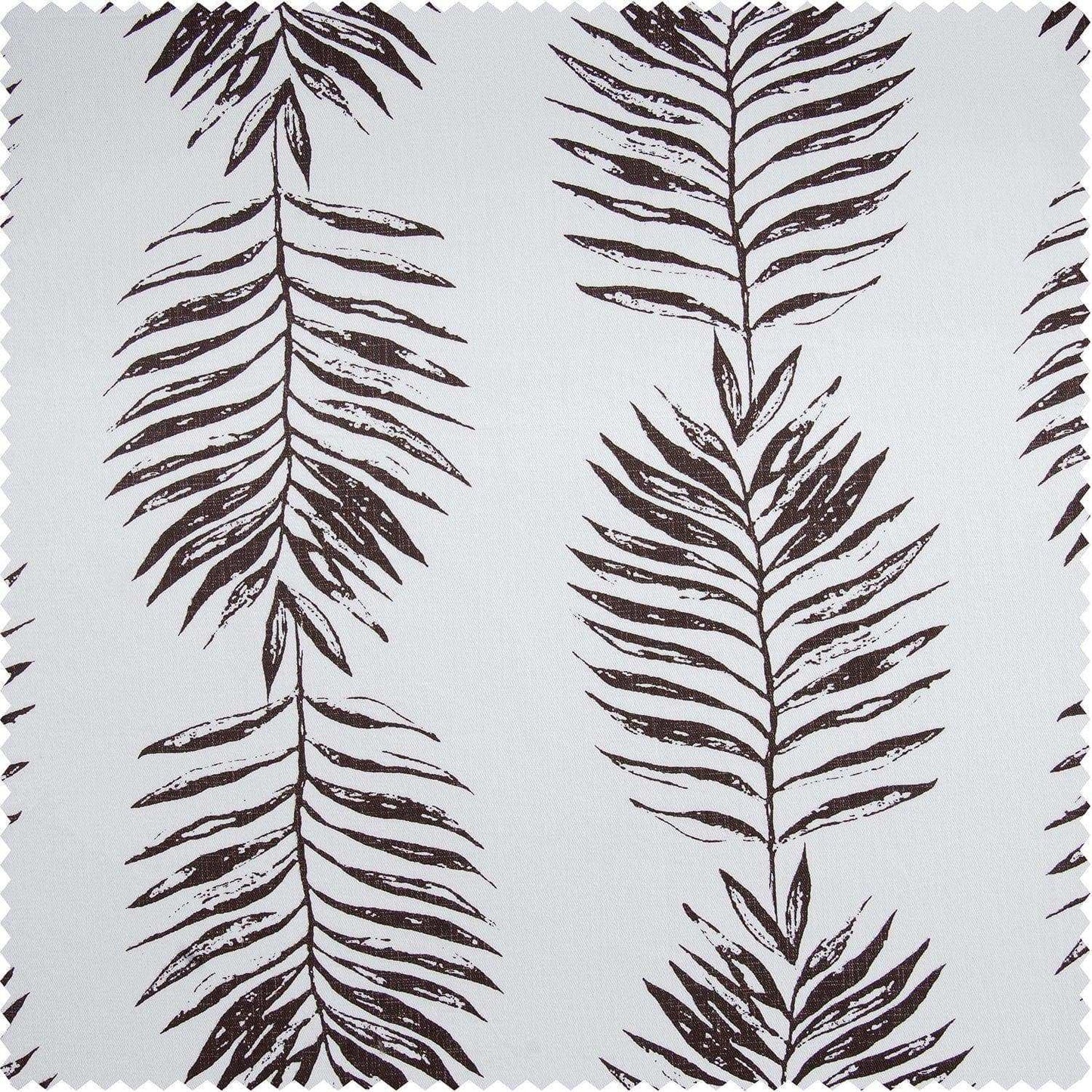 Sago Nut Brown Printed Cotton Custom Curtain - HalfPriceDrapes.com