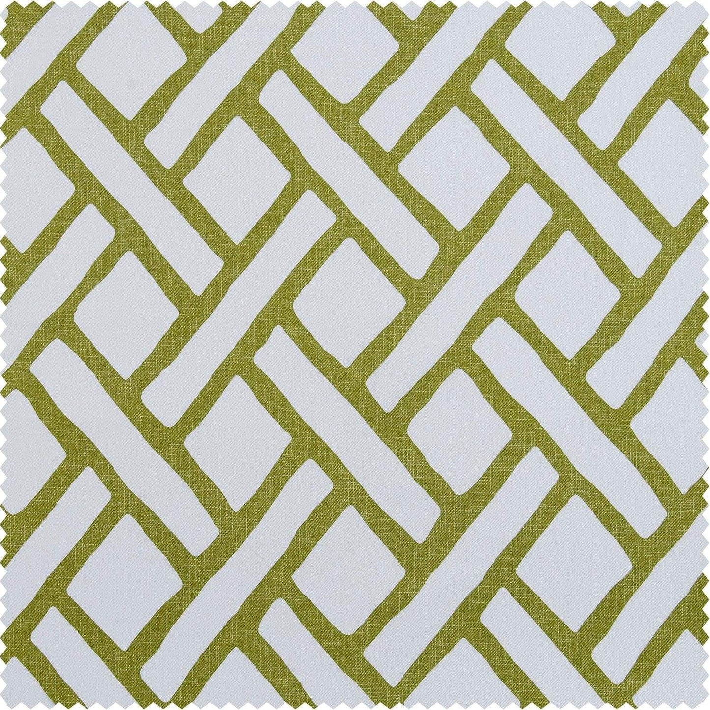 Garden Path Moss Green Printed Cotton Custom Curtain - HalfPriceDrapes.com