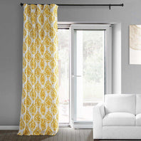 Sandlewood Gold Printed Cotton Custom Curtain - HalfPriceDrapes.com