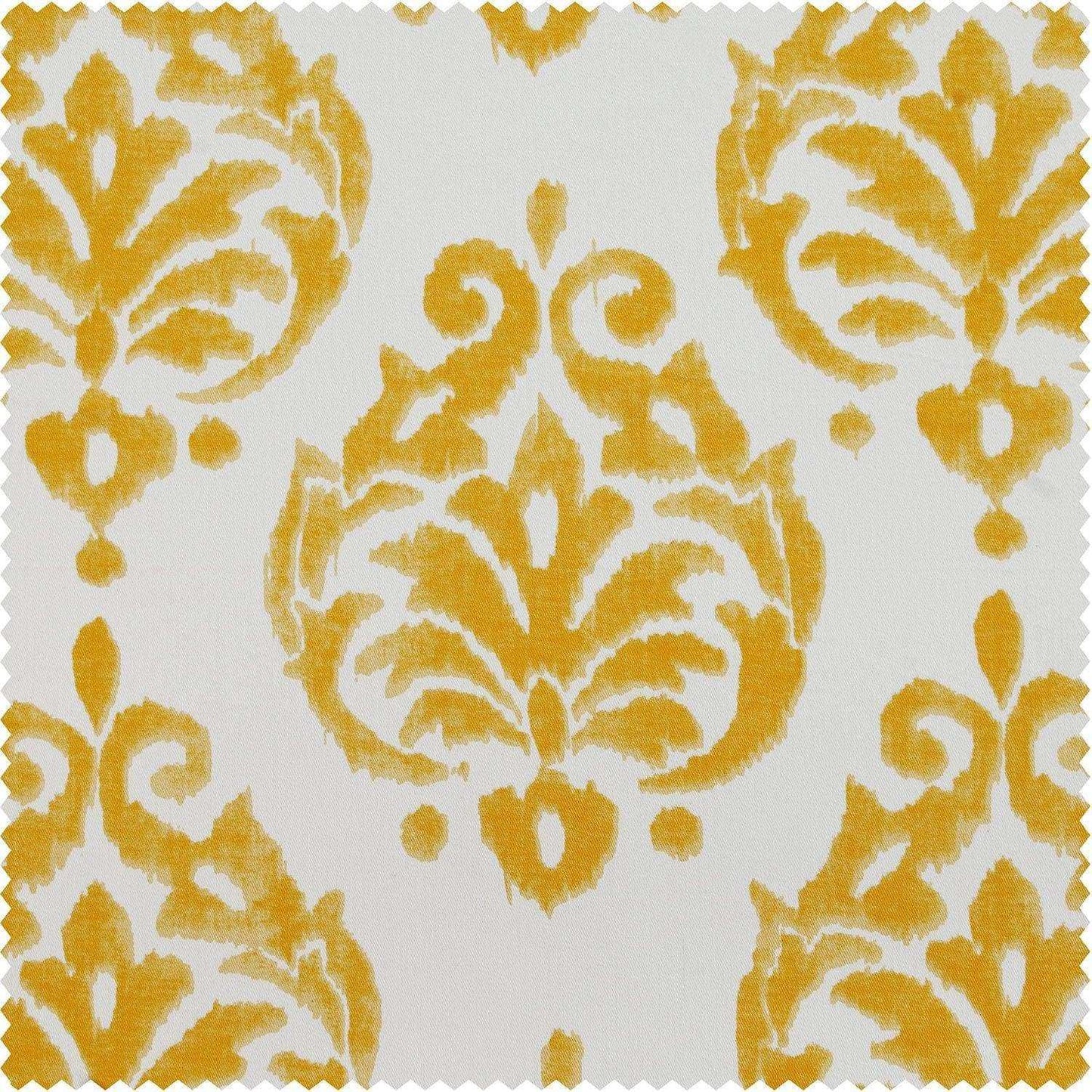 Sandlewood Gold Printed Cotton Custom Curtain - HalfPriceDrapes.com
