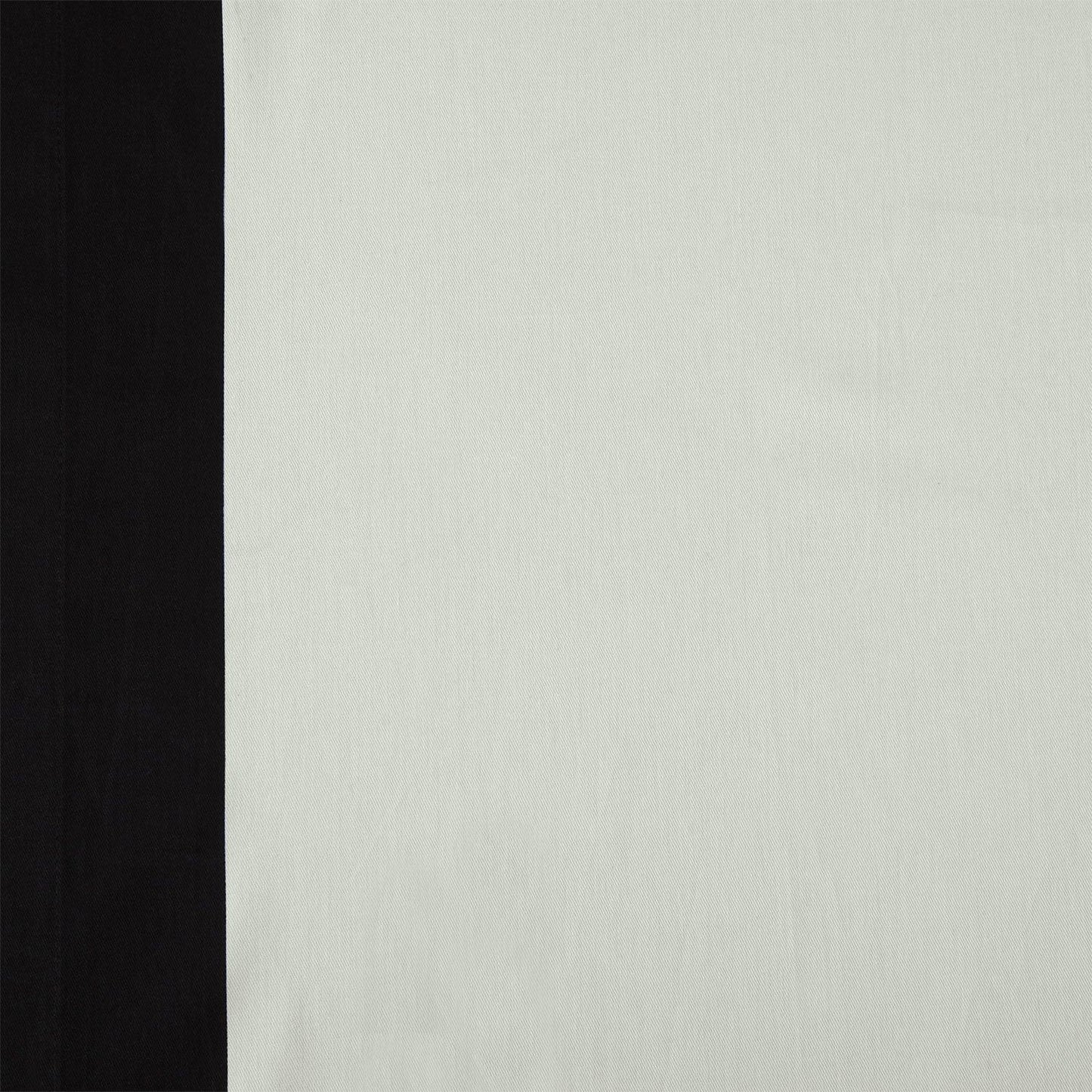 Fresh Popcorn & Black Bordered Vertical Printed Cotton Custom Curtain