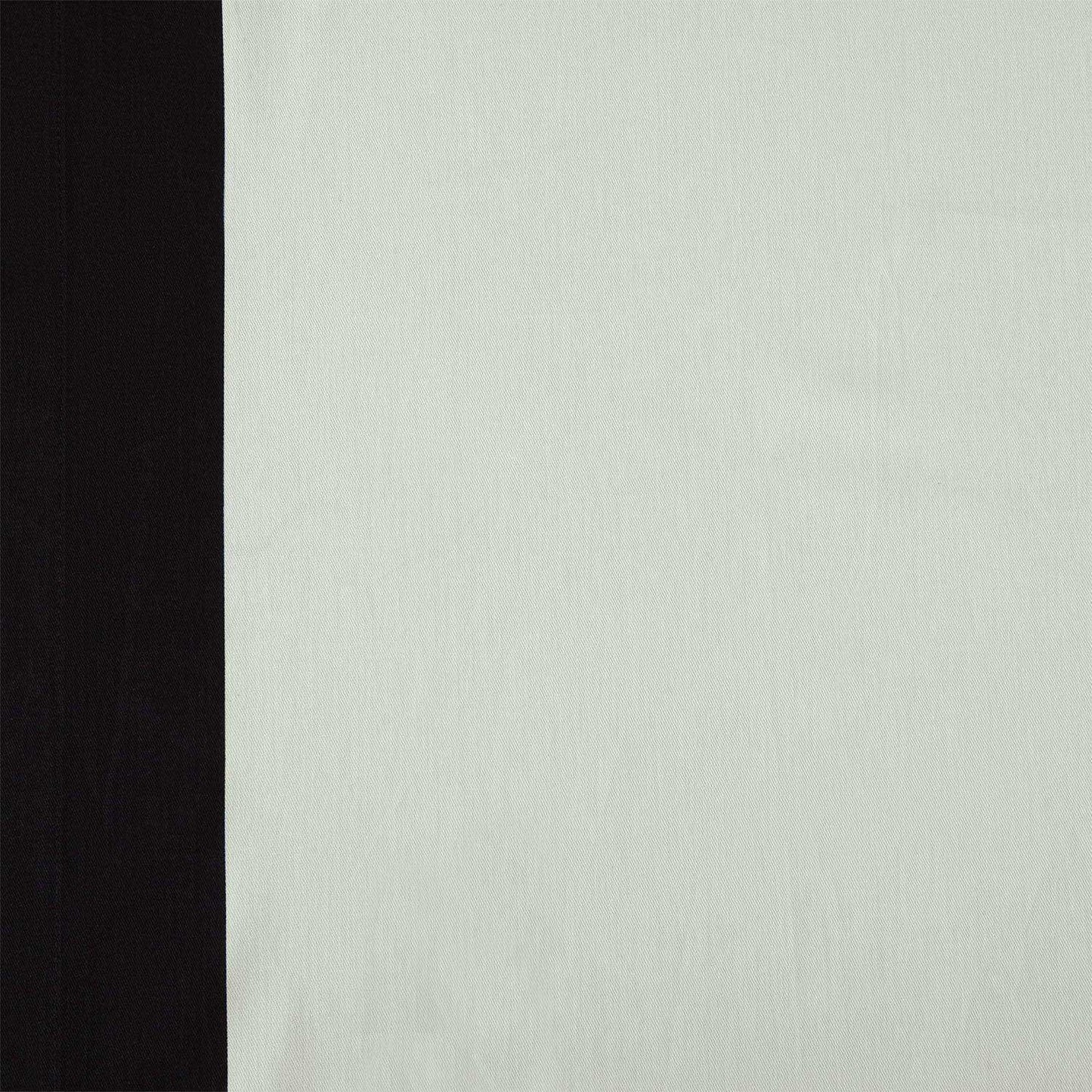 Fresh Popcorn & Black Bordered Vertical Printed Cotton Custom Curtain