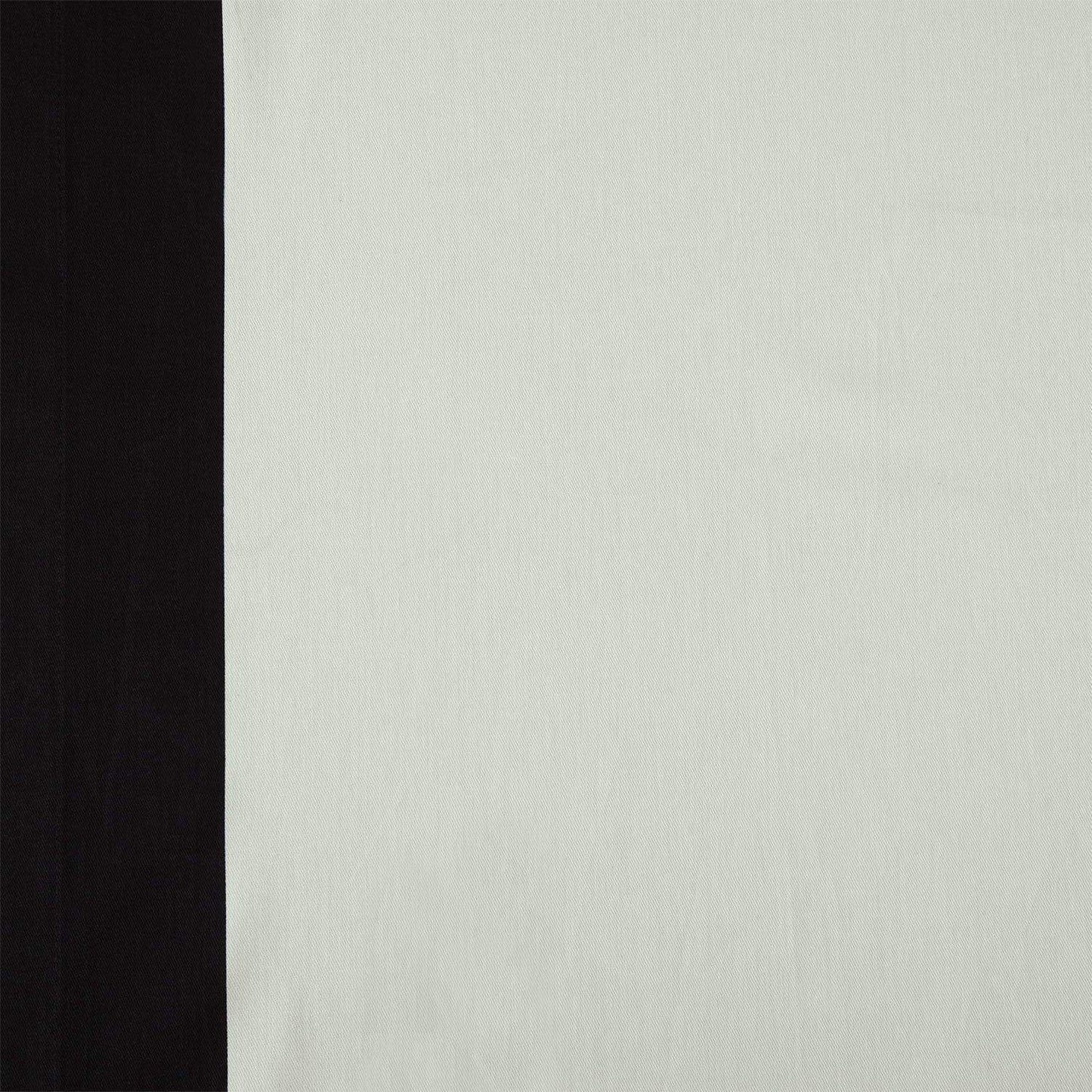 Fresh Popcorn & Black Bordered Vertical Printed Cotton Swatch