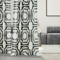 Mecca Steel Emblem Printed Cotton Custom Curtain