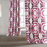 Mecca Pink Printed Cotton Custom Curtain - HalfPriceDrapes.com