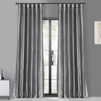 Platinum Faux Silk Taffeta Blackout Curtain - HalfPriceDrapes.com
