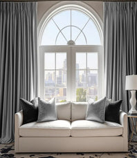 Platinum Solid Faux Silk Taffeta Custom Curtain