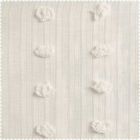 Strasbourg Dot Cream Geometric Patterned Faux Linen Swatch