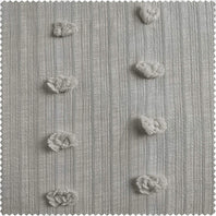 Strasbourg Dot Grey Geometric Patterned Faux Linen Swatch