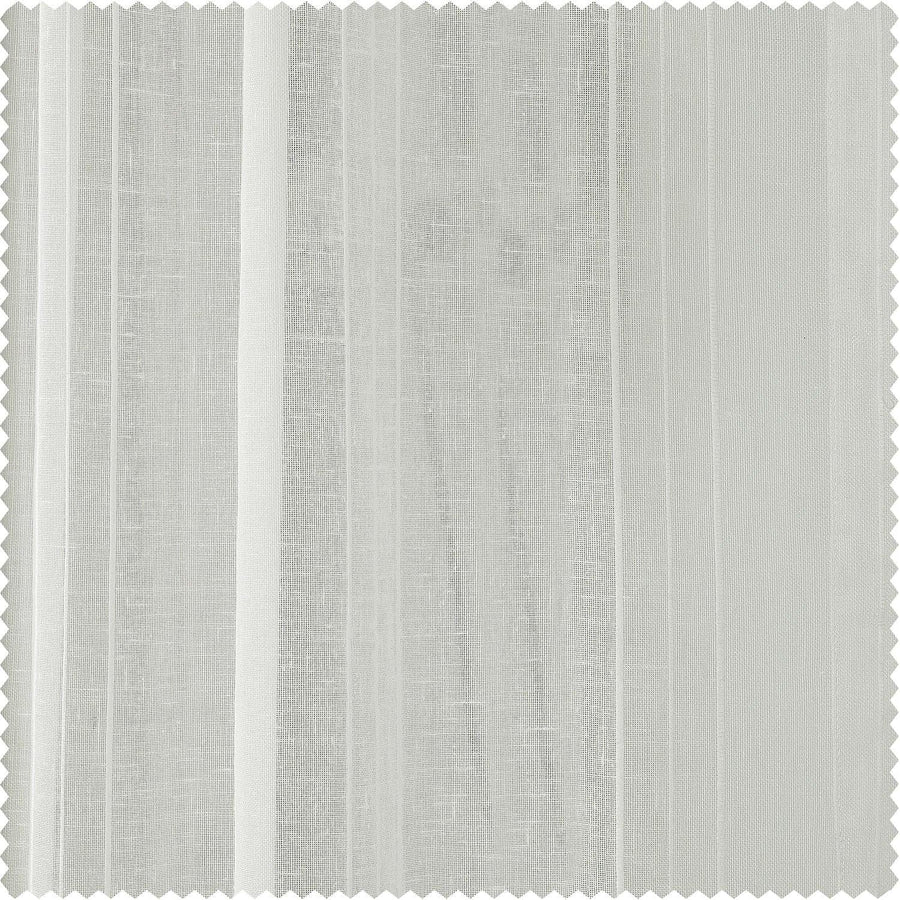Bordeaux Striped Patterned Faux Linen Sheer Swatch - HalfPriceDrapes.com