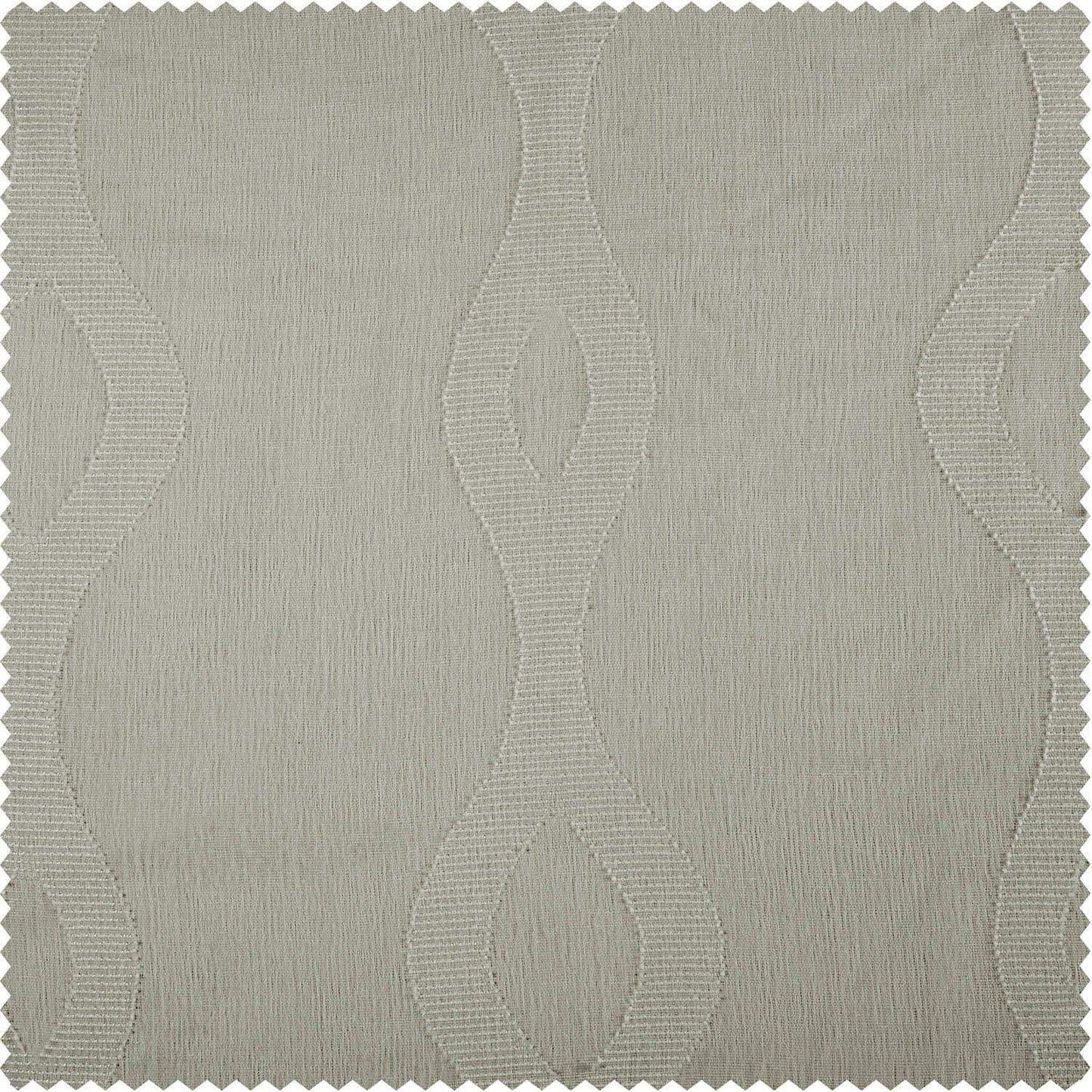 Vega White Patterned Faux Linen Sheer Swatch - HalfPriceDrapes.com